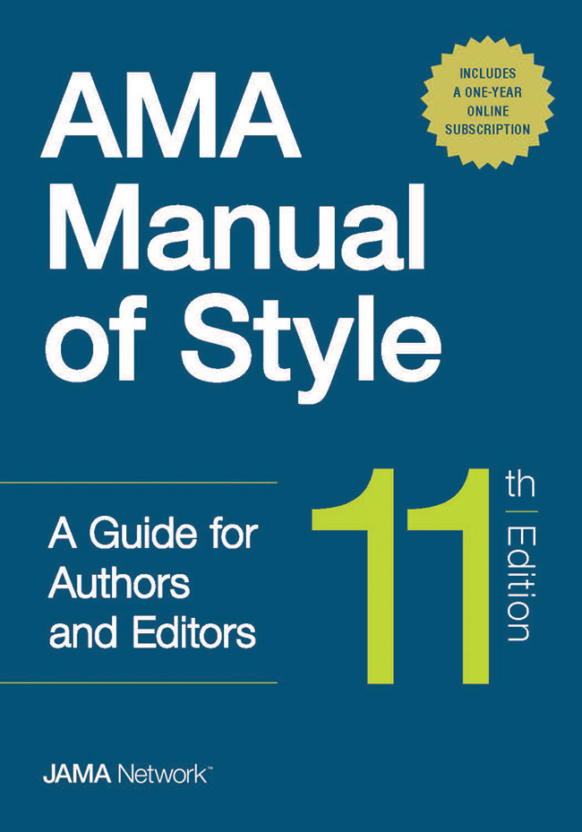 AMA style guidelines book cover